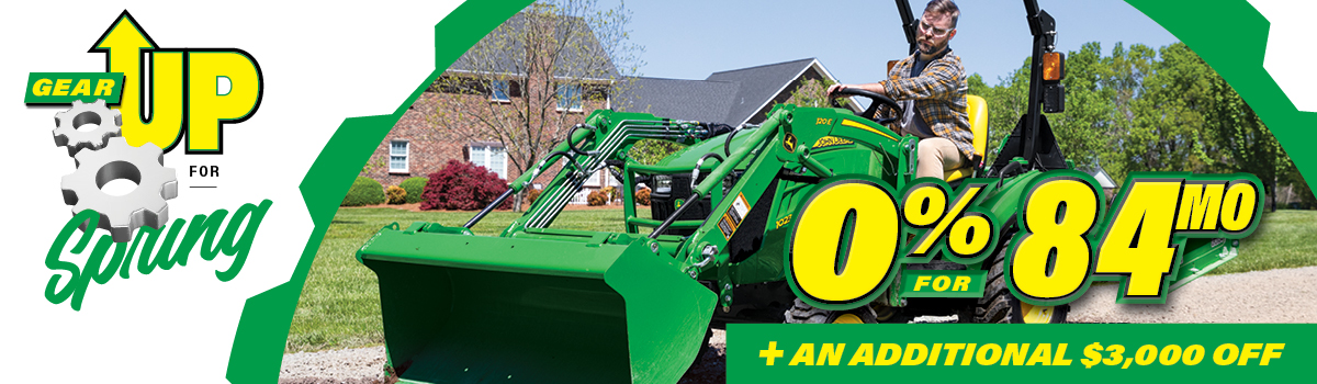 Purchase a compact tractor and get 0% for 84 Mos.