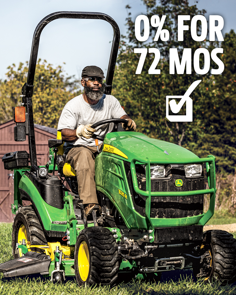 Get 0% for 72 Mos on 1025R Compact Tractors