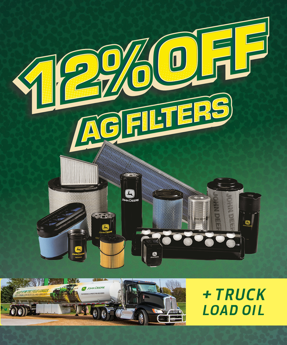 Get 12% Off Ag Filters and Truckload Oil Pricing